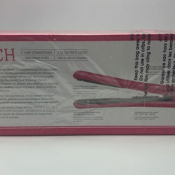 ARIA BEAUTY Pink Sugar‎ 1" Ceramic Hair Straightener-NWT - Picture 5 of 7